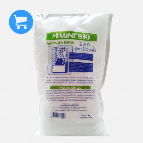 Sales de Epsom Magnesio Naturales para baño bolsa de 2 kg